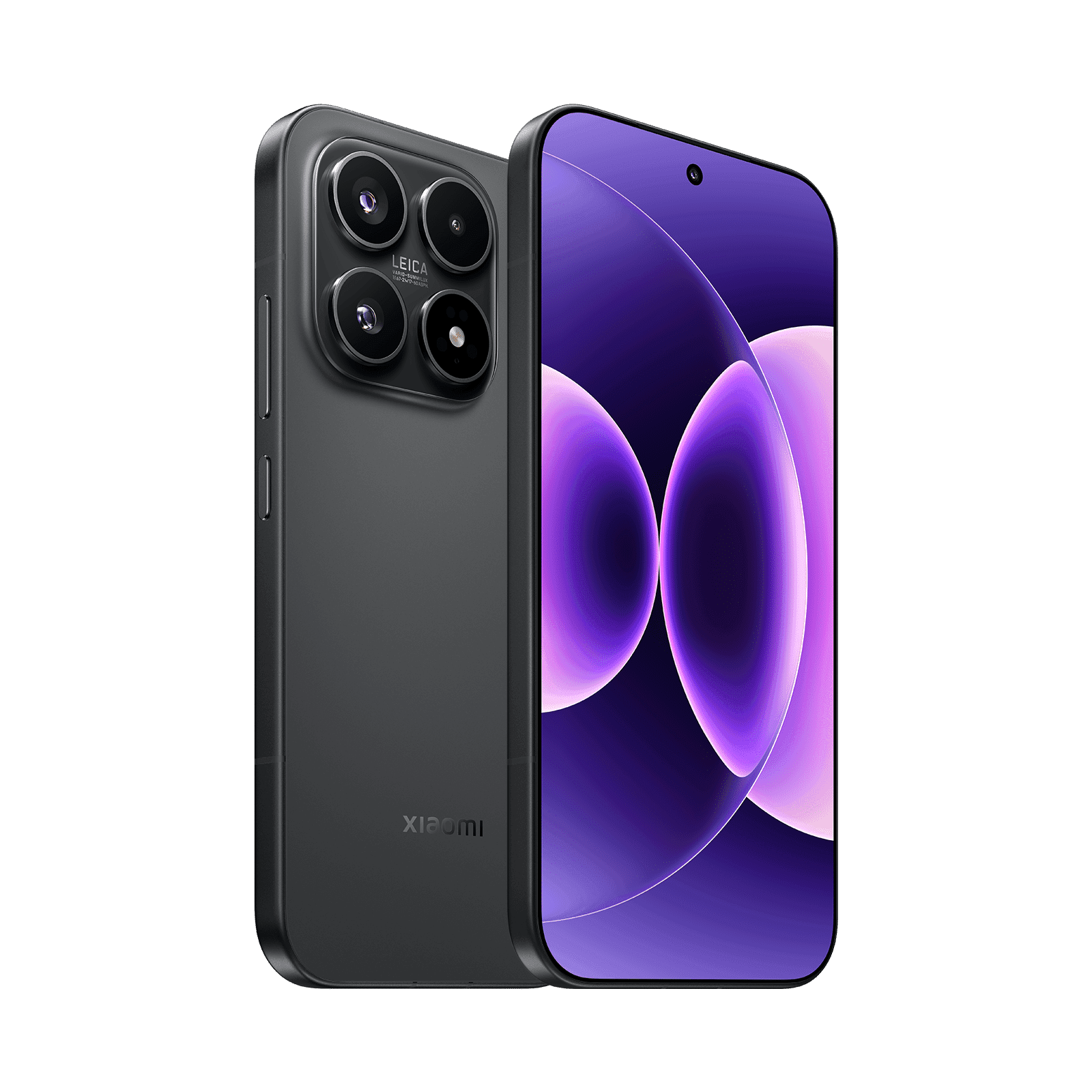 Xiaomi 17 màu Đen — góc nghiêng, thấy độ mỏng thân máy
