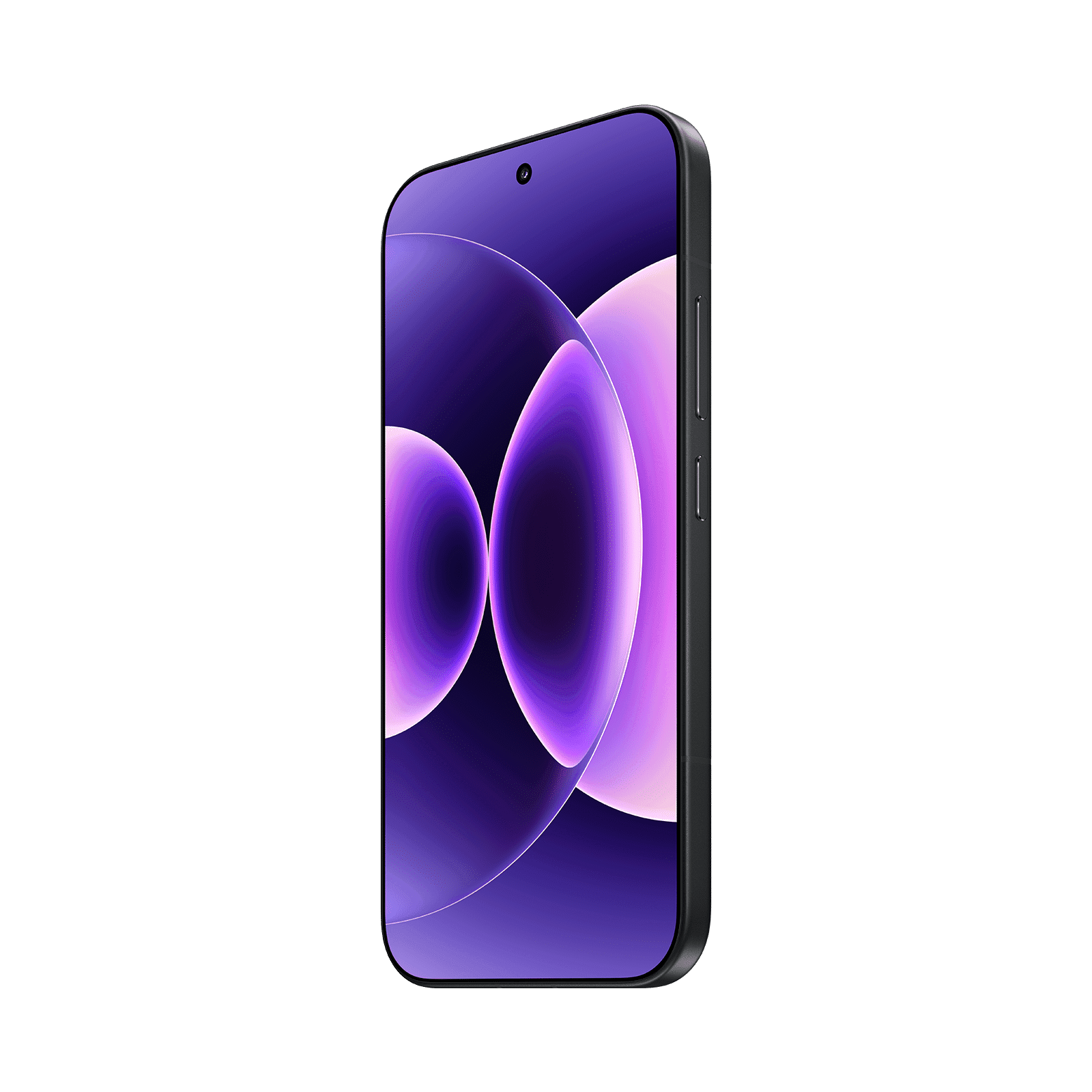 Xiaomi 17 màu Đen — mặt trước nghiêng, thấy cạnh viền