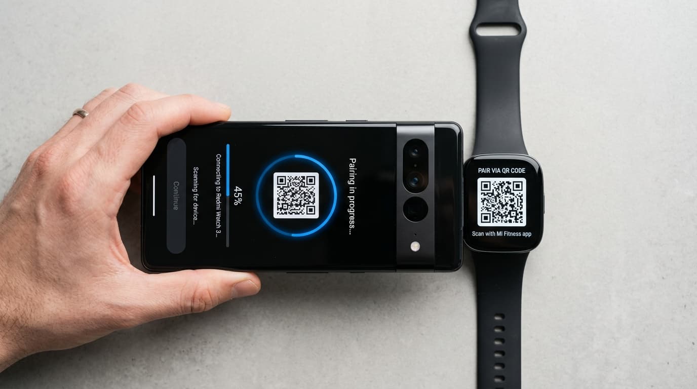 Quét mã QR và ghép nối đồng hồ Xiaomi qua Mi Fitness