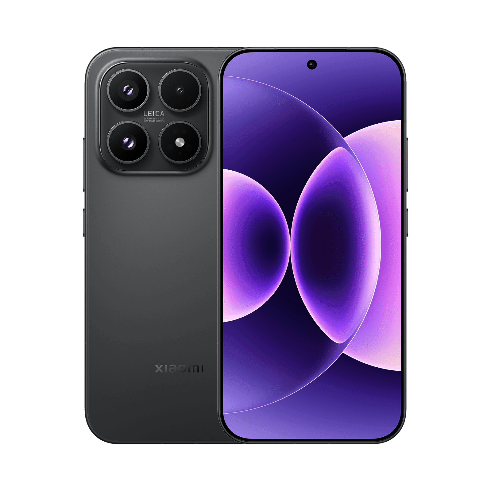 Xiaomi 17 màu Đen — mặt lưng và mặt trước